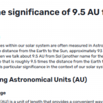 How Do Astronomers Measure Distances Like 9.5 AU from Sol?